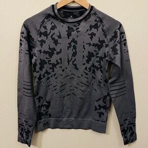 MEETYOO Thermal Active Long Sleeve Shirt Camo Black Gray Youth / Kids Sz S EUC‎
